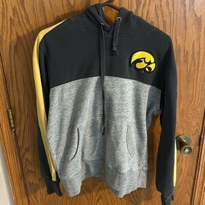 Mens iowa Hawkeye tailgate color block hooded sweatshirt medium long sleeve